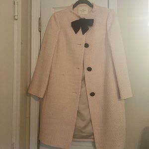 Kate Spade Pink Tweed Coat Size 2